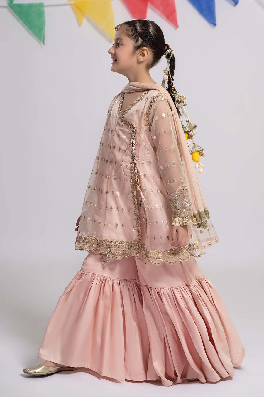 3 Piece Embroidered Organza Suit | MKS-EF24-18