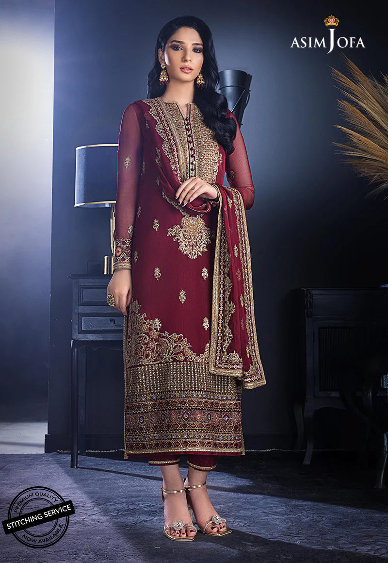 AJRE-02 EMBROIDERED CHIFFON 3 PCS