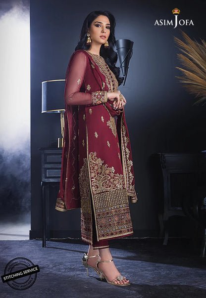 AJRE-02 EMBROIDERED CHIFFON 3 PCS