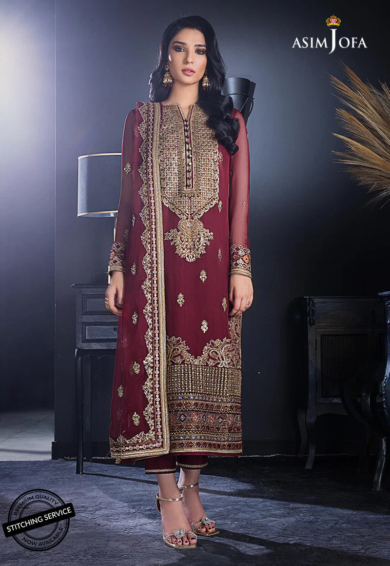 AJRE-02 EMBROIDERED CHIFFON 3 PCS